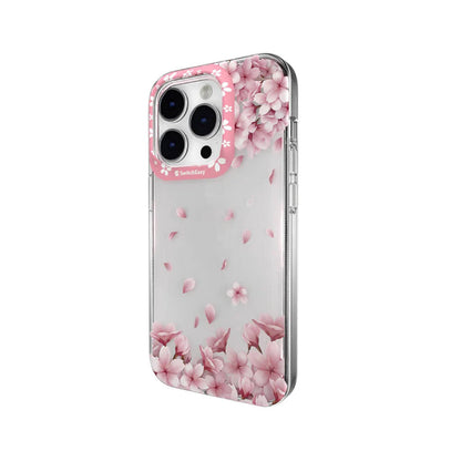 Apple iPhone 14 Pro Max Kılıf Çift IMD Baskılı Lisanslı Switcheasy Artist Sakura Kapak Pembe