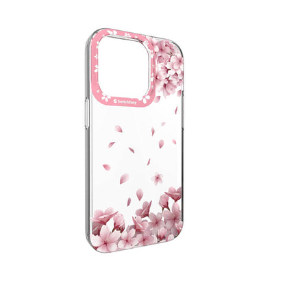 Apple iPhone 14 Pro Max Kılıf Çift IMD Baskılı Lisanslı Switcheasy Artist Sakura Kapak Pembe