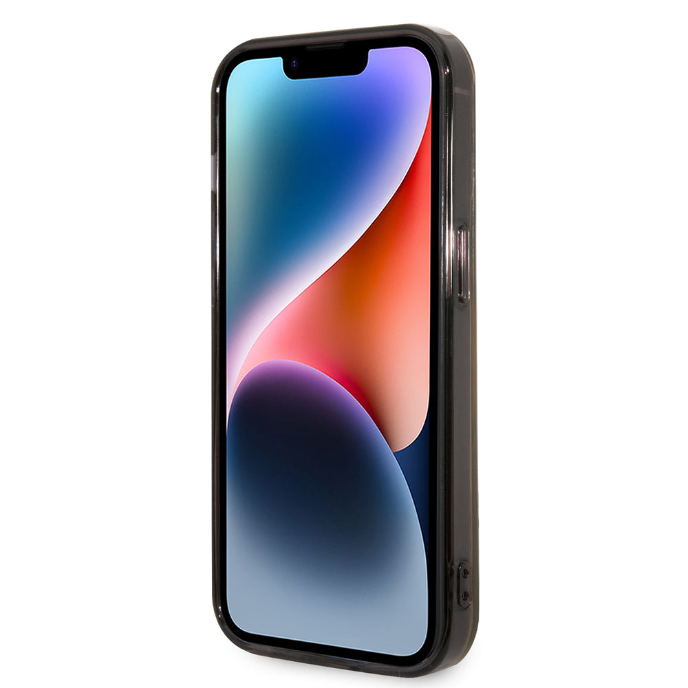 Apple iPhone 14 Pro Max Kılıf Ferrari M-safe Şarj Özellikli Yarı Transparan Dizayn Kapak Kırmızı