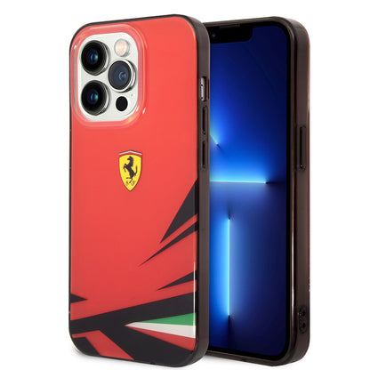 Apple iPhone 14 Pro Max Kılıf Ferrari Sarı İtalyan Bayrak Baskılı Dizayn Kapak Sarı