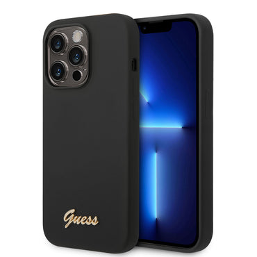 Apple iPhone 14 Pro Max Case GUESS Silicone Cover Black