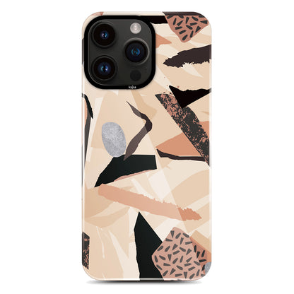 Apple iPhone 14 Pro Max Kılıf HD Desenli Kajsa Shield Plus Flower Graphic Serisi Kapak Krem