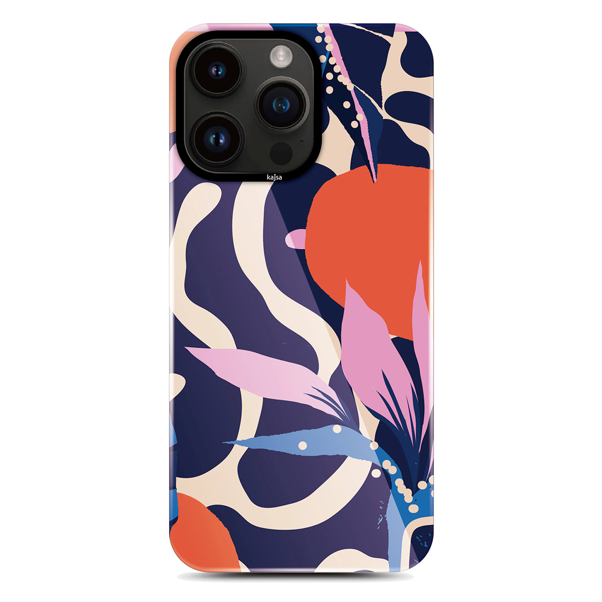 Apple iPhone 14 Pro Max Kılıf HD Desenli Kajsa Shield Plus Flower Graphic Serisi Kapak Mor