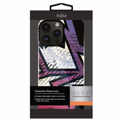 Apple iPhone 14 Pro Max Kılıf HD Desenli Kajsa Shield Plus Grafiti Serisi Kapak Yeşil