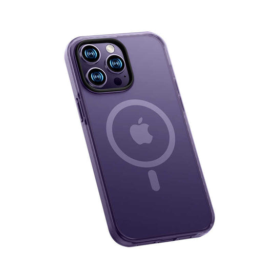 Apple iPhone 14 Pro Max Case Edges Silicone Airbag Matte Back Surface Benks Icesand Cover Purple