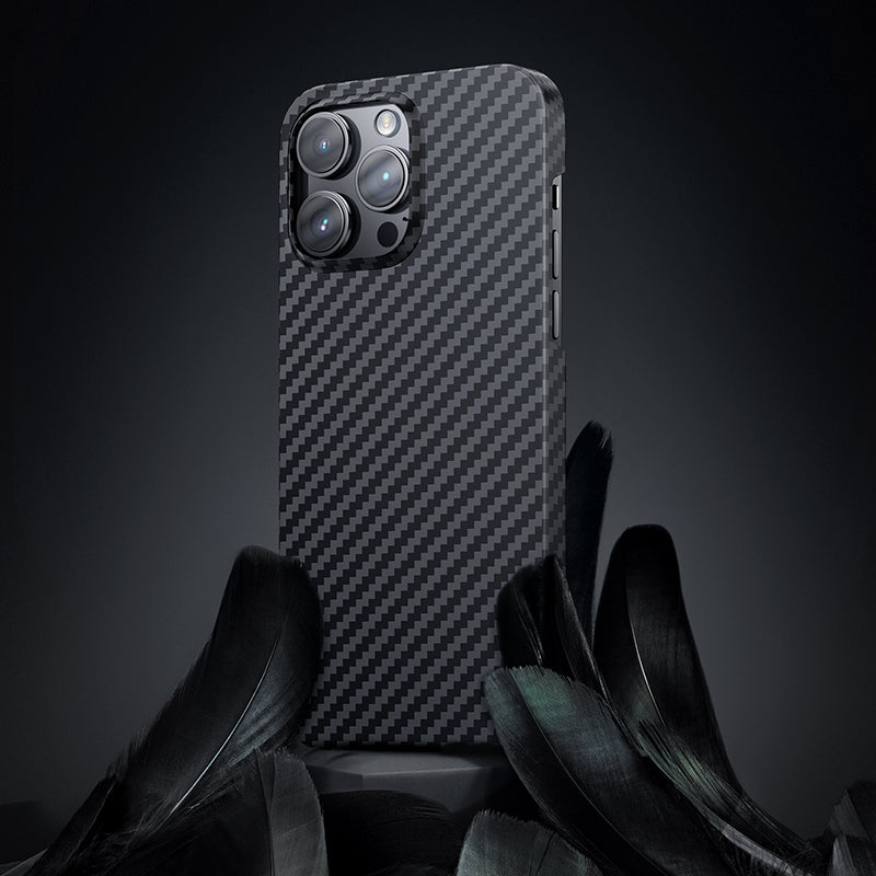 Apple iPhone 14 Pro Max Case M-safe Carbon Fiber Benks Essential Kevlar Cover Black 