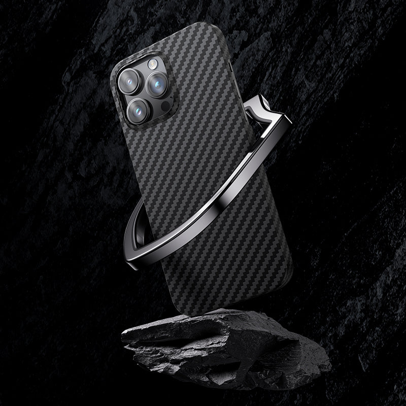 Apple iPhone 14 Pro Max Case M-safe Carbon Fiber Benks Essential Kevlar Cover Black 