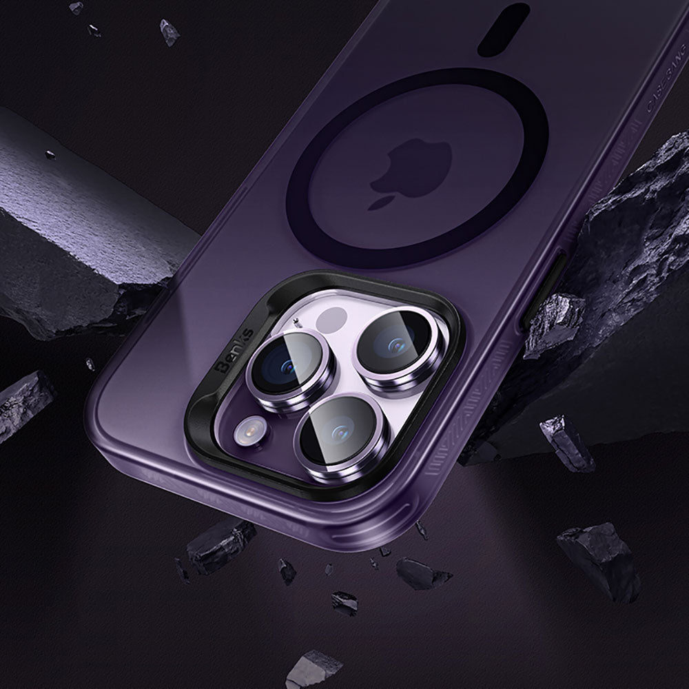 Apple iPhone 14 Pro Max Case M-Safe Charging Feature Benks Lucid Armor Cover Black 
