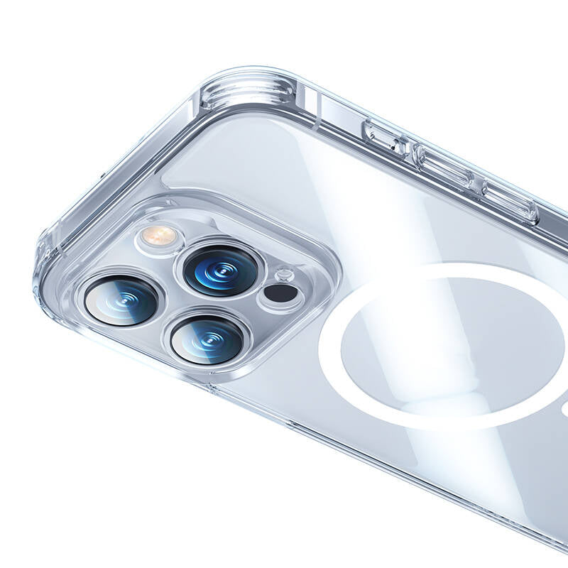 Apple iPhone 14 Pro Max Case M-safe Charging Feature Benks Magnetic Shiny Glass Series Cover Colorless 