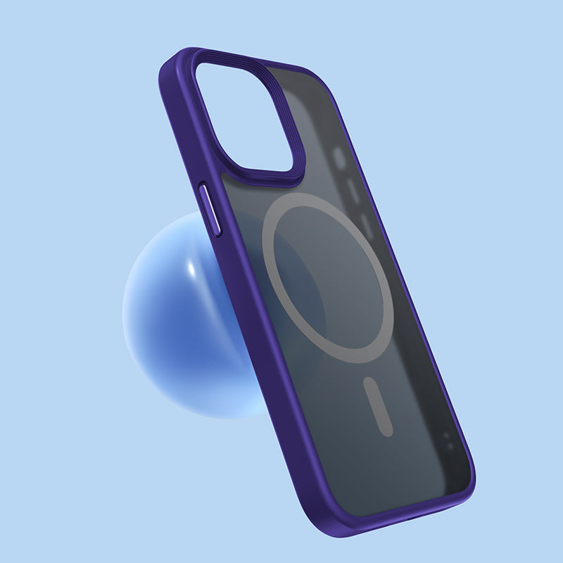 Apple iPhone 14 Pro Max Case M-Safe Charging Feature Benks Mist Hybrid Cover Deep Purple