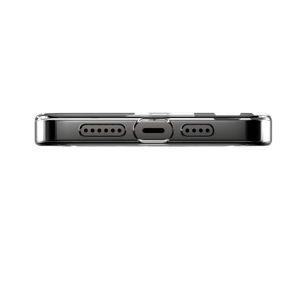 Apple iPhone 14 Pro Max Kılıf M-safe Şarj Özellikli Çift IMD Baskılı Lisanslı Switcheasy Artist-M Fleur Kapak Gri