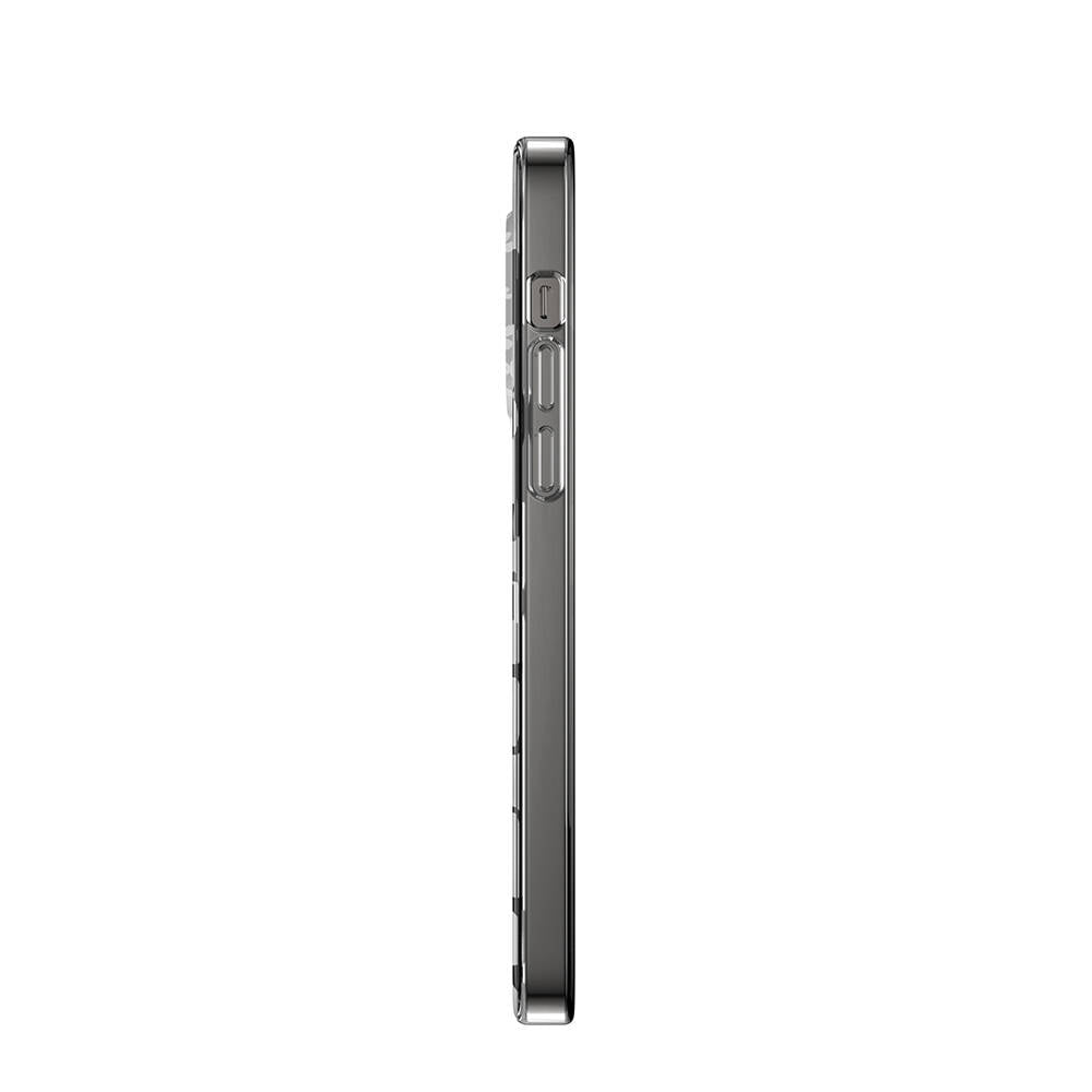 Apple iPhone 14 Pro Max Kılıf M-safe Şarj Özellikli Çift IMD Baskılı Lisanslı Switcheasy Artist-M Fleur Kapak Gri