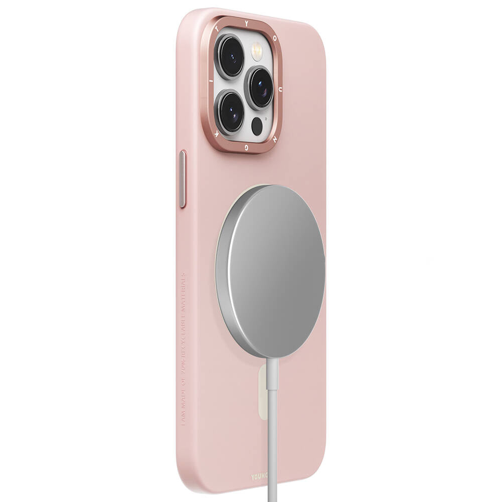 Apple iPhone 14 Pro Max Case with M-safe Charging Feature, Scratch and Wear Resistant Youngkit Velvet Series Cover Pink 
