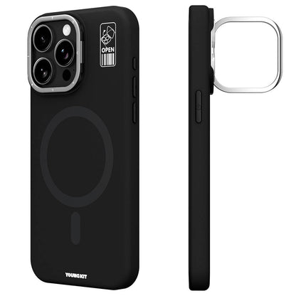 Apple iPhone 14 Pro Max Kılıf M-safe Şarj Özellikli Kamera Standlı Youngkit Bitty Cream Kapak