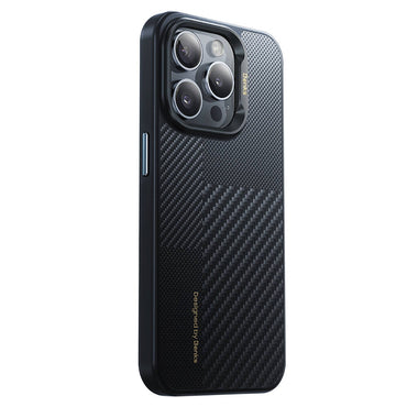 Apple iPhone 14 Pro Max Case M-safe Charging Feature Carbon Fiber Benks Montage Hybrid ArmorPro Kevlar Cover Black 