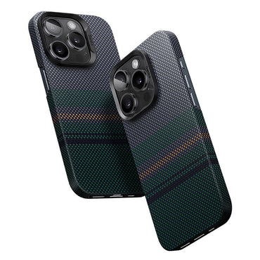 Apple iPhone 14 Pro Max Case M-Safe Charging Feature Carbon Fiber Design Benks Aurora ArmorAir Kevlar Cover Black 