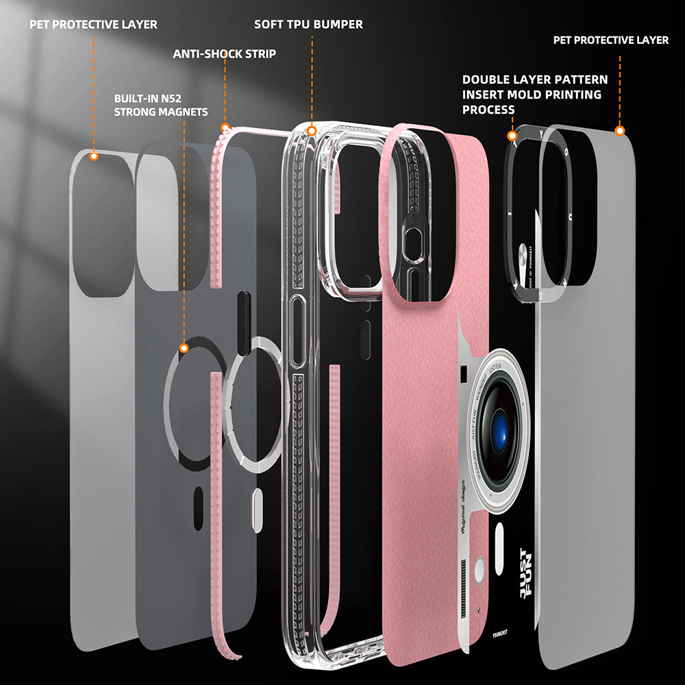 Apple iPhone 14 Pro Max Case M-safe Charging Feature Lens Figure YoungKit Art Film Series Cover White 