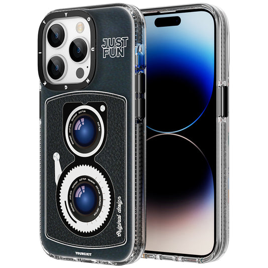 Apple iPhone 14 Pro Max Case M-safe Charging Feature Lens Figure YoungKit Art Film Series Cover Black 