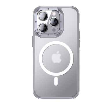 Apple iPhone 14 Pro Max Kılıf M-safe Şarj Özellikli Mat Görünümlü Wlons Vevo Kapak Gümüş