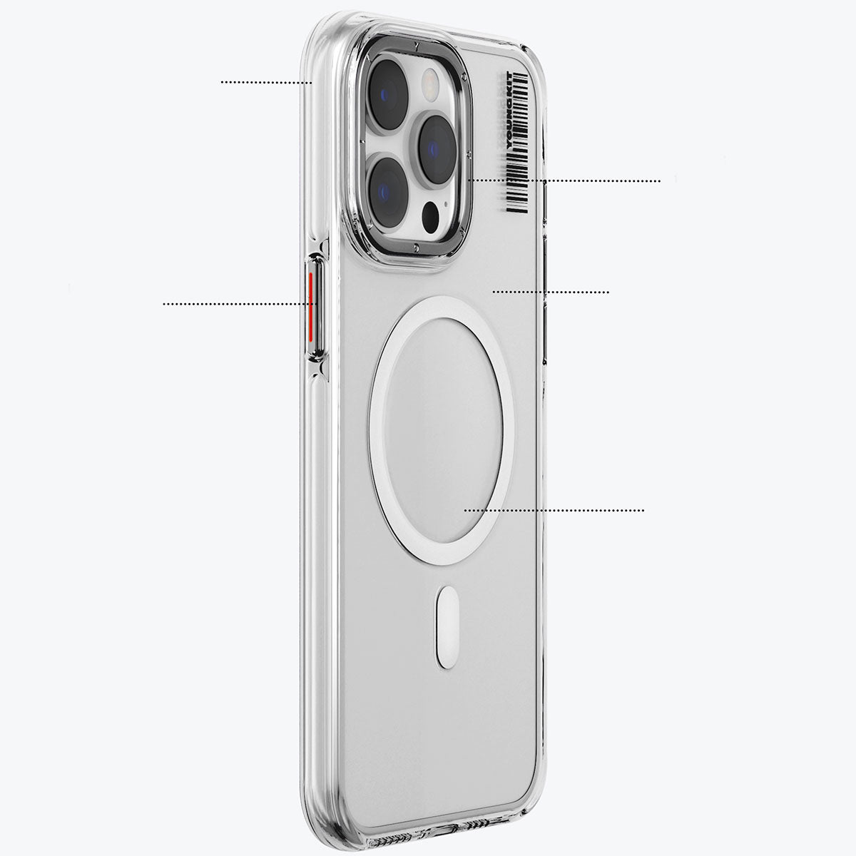 Apple iPhone 14 Pro Max Case M-safe Charging Transparent Youngkit Crystal Shield Series Cover Colorless 