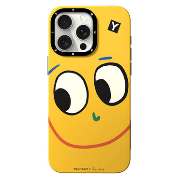 Apple iPhone 14 Pro Max Case M-safe Charging Feature Sunshine Design Youngkit Daily Happy Series Cover Yellow 
