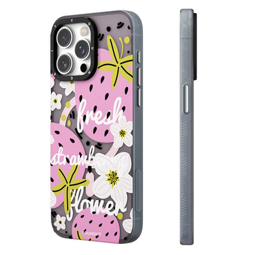 Apple iPhone 14 Pro Max Case M-safe Charging Feature Summer Fruit Pattern Youngkit Fruity Flavor Series Cover Pink 