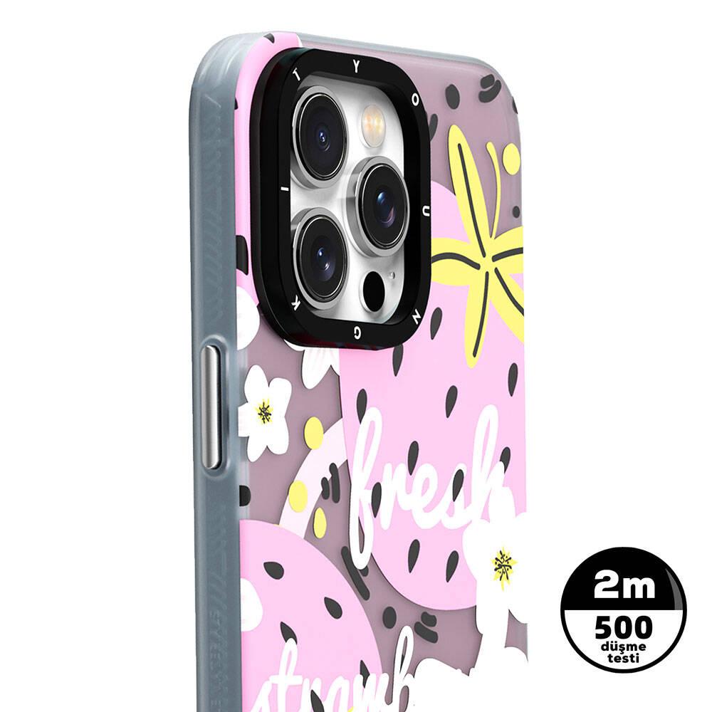 Apple iPhone 14 Pro Max Case M-safe Charging Feature Summer Fruit Pattern Youngkit Fruity Flavor Series Cover Green 