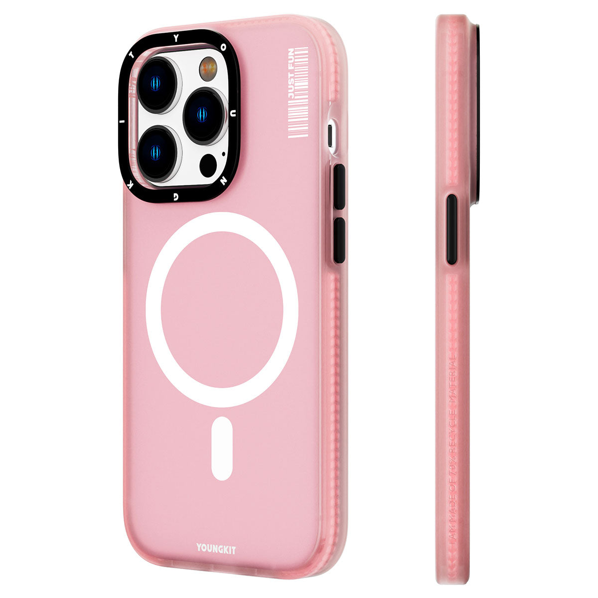 Apple iPhone 14 Pro Max Case M-safe Charging Feature Youngkit Colored Sand Series Cover Pink 