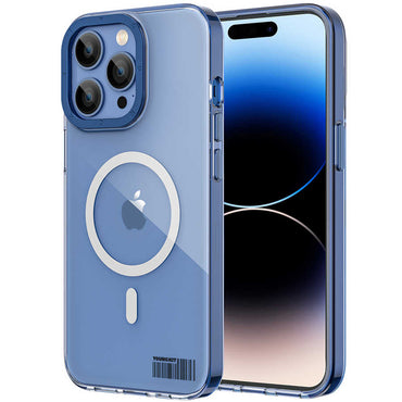 Apple iPhone 14 Pro Max Case M-safe Charging Feature Youngkit Colored Glaze Series Cover Blue 