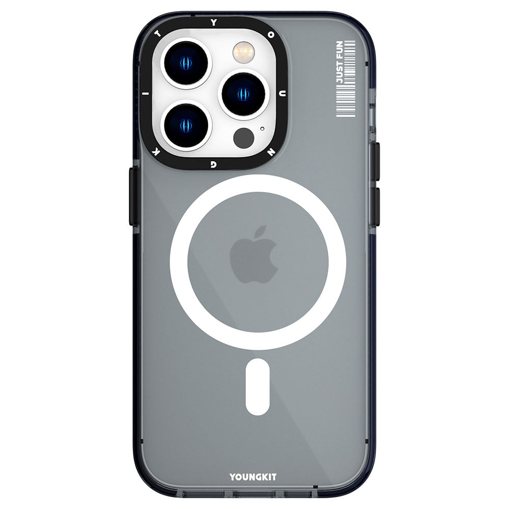 Apple iPhone 14 Pro Max Case M-Safe Charging Feature YoungKit Crystal Color Series Cover Black 