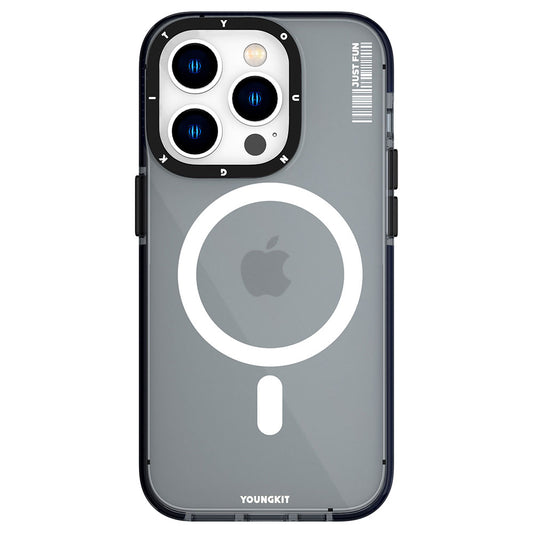 Apple iPhone 14 Pro Max Case M-Safe Charging Feature YoungKit Crystal Color Series Cover Black 
