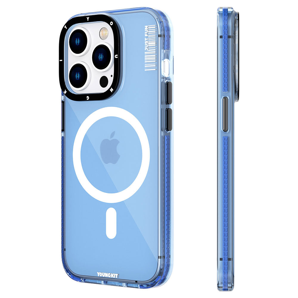 Apple iPhone 14 Pro Max Case M-Safe Charging Feature YoungKit Crystal Color Series Cover Black 