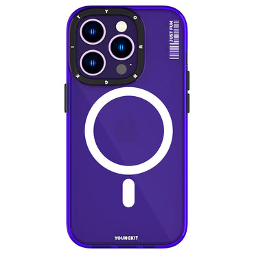 Apple iPhone 14 Pro Max Case M-Safe Charging Feature YoungKit Crystal Color Series Cover Blue 