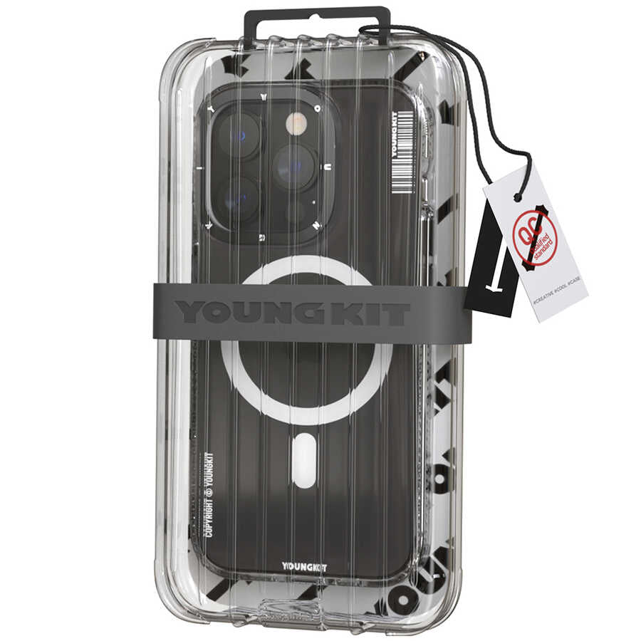 Apple iPhone 14 Pro Max Case M-Safe Charging Feature YoungKit Exquisite Series Cover Black 