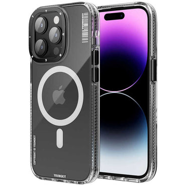 Apple iPhone 14 Pro Max Case M-Safe Charging Feature YoungKit Exquisite Series Cover Black 