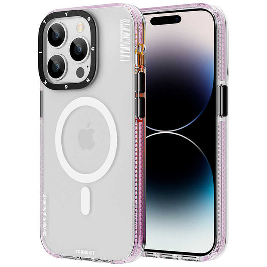 Apple iPhone 14 Pro Max Case M-safe Charging Feature Youngkit Jane Sand Series Cover Pink 