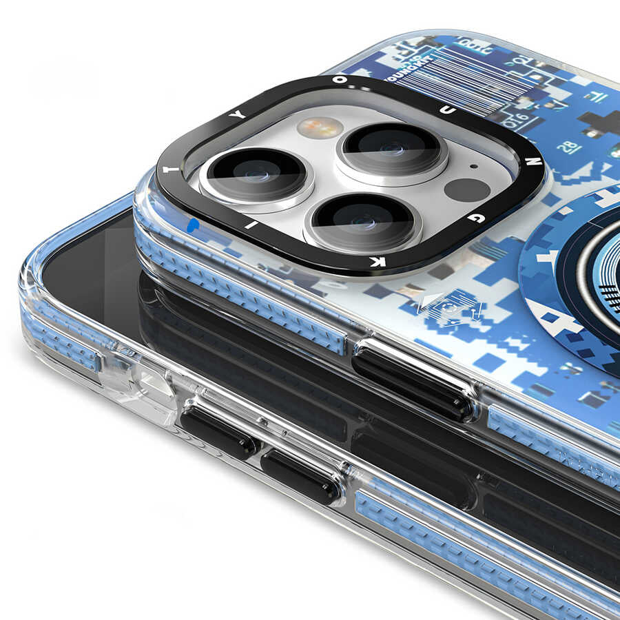 Apple iPhone 14 Pro Max Case M-safe Charging Feature YoungKit Camouflage Series Cover Black 