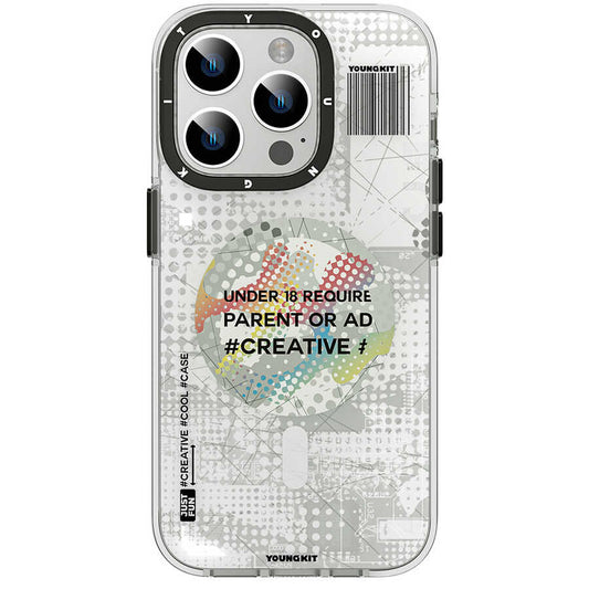 Apple iPhone 14 Pro Max Case M-safe Charging Feature YoungKit Camouflage Series Cover White 