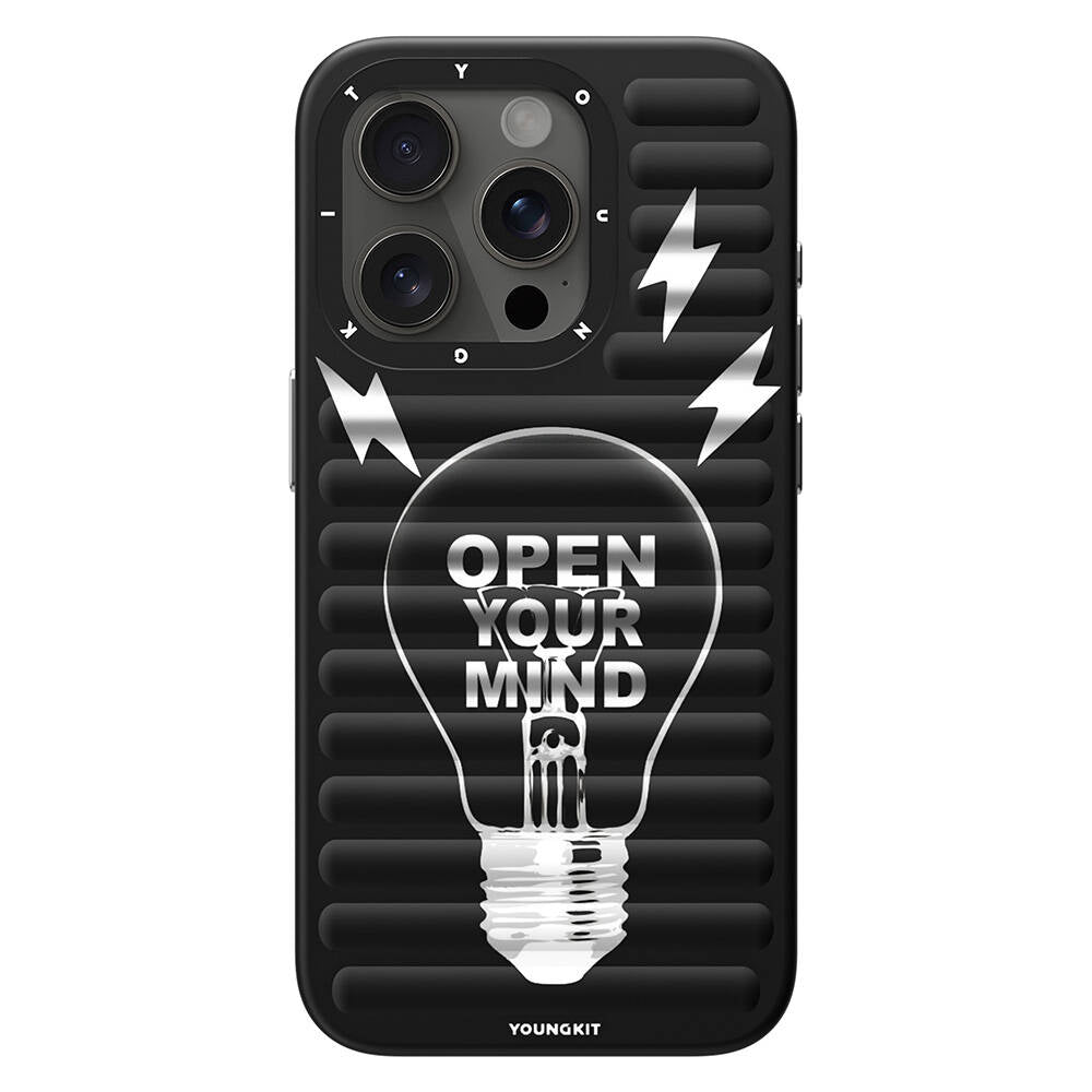 Apple iPhone 14 Pro Max Case M-safe Charging Feature Youngkit Open Mind Series Cover Black