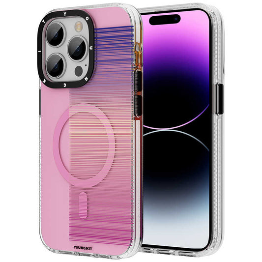 Apple iPhone 14 Pro Max Case M-safe Charging Feature Youngkit Pure Series Cover Pink