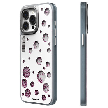 Apple iPhone 14 Pro Max Case M-safe Charging Feature Youngkit Quicksand Beads Series Cover Yellow 