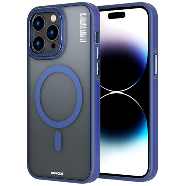 Apple iPhone 14 Pro Max Case M-safe Charging Feature Youngkit Rock Sand Series Cover Gray 