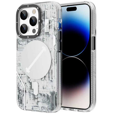 Apple iPhone 14 Pro Max Case M-Safe Charging Feature YoungKit Technology Series Cover Blue 