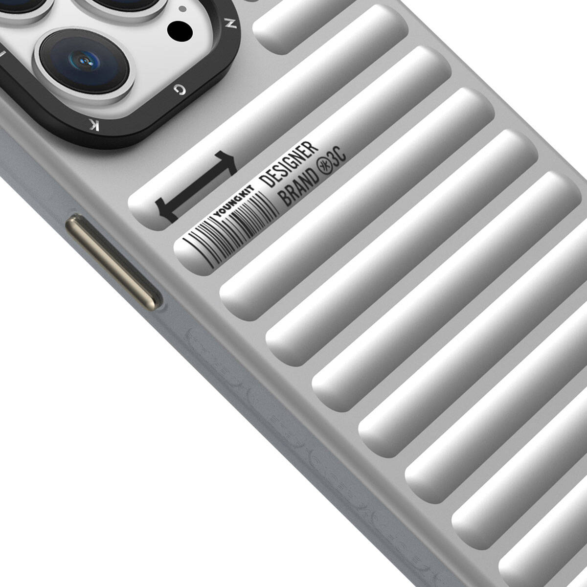 Apple iPhone 14 Pro Max Case Matte Color Design YoungKit Original Series Cover Silver 
