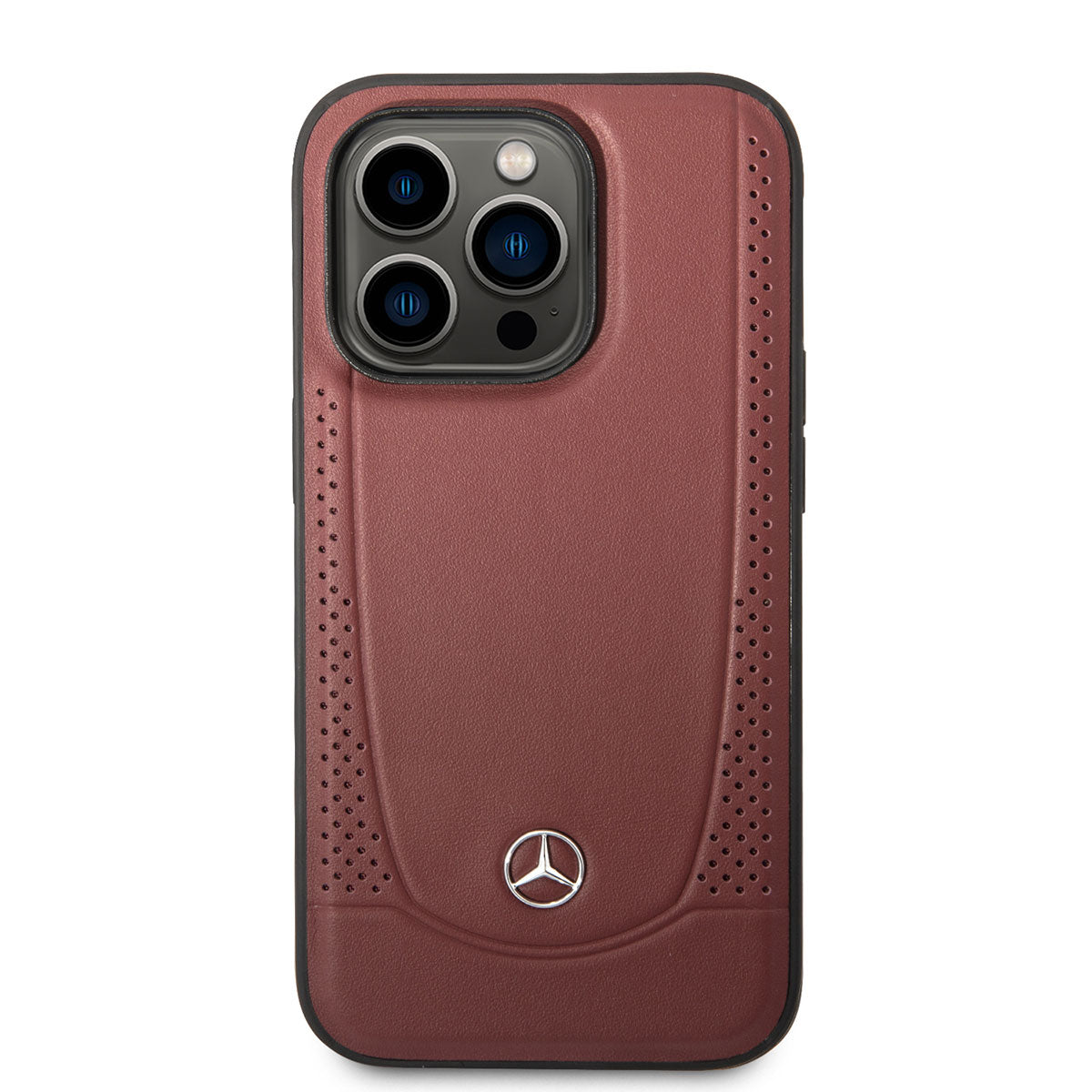 Apple iPhone 14 Pro Max Kılıf Mercedes Benz M-safe Şarj Özellikli Urban Deri Kapak Siyah