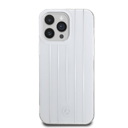 Apple iPhone 14 Pro Max Kılıf Mercedes Benz Orjinal Lisanslı New Urban 3 Sert PC Paralel Çizgi Desenli Kapak Siyah