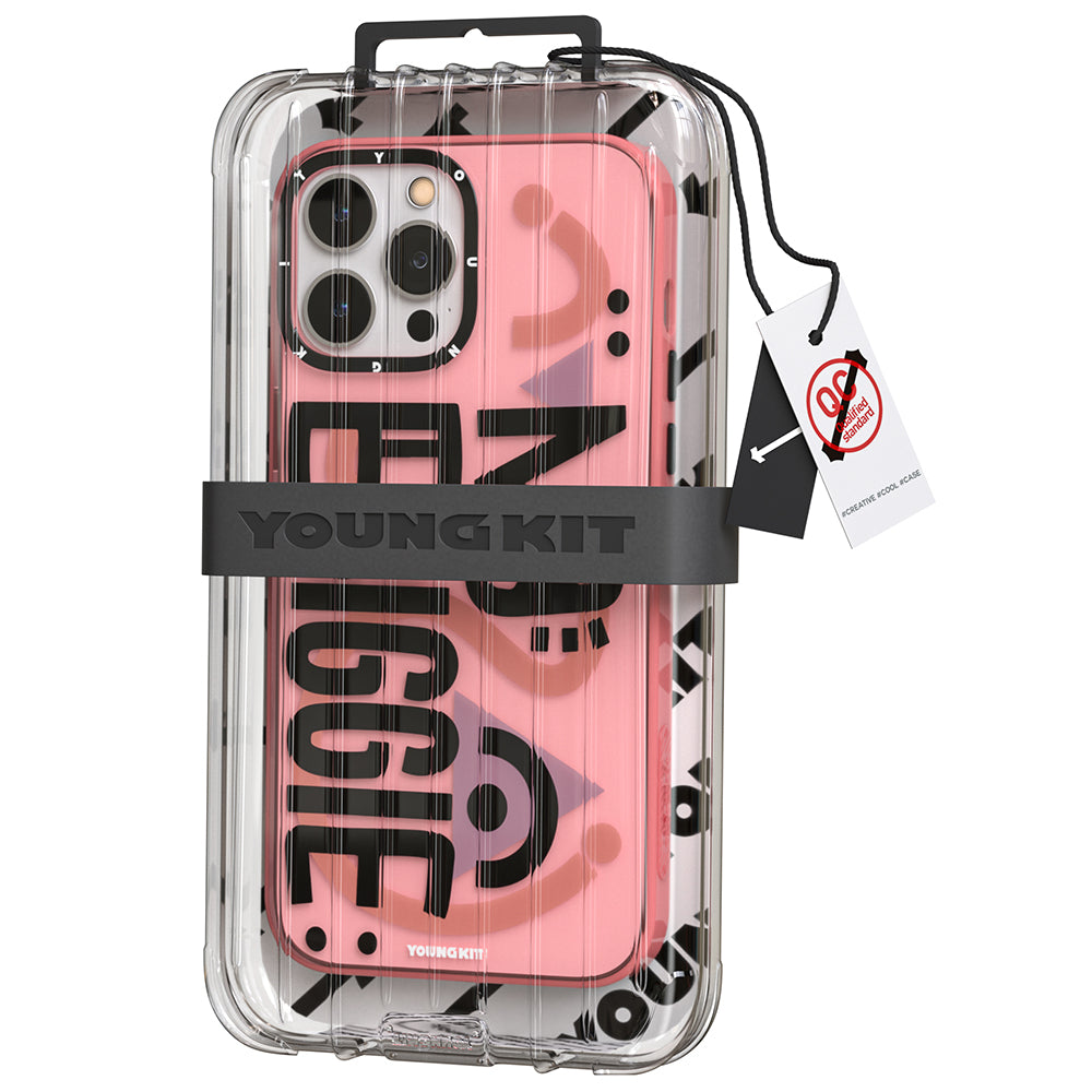 Apple iPhone 14 Pro Max Case Happy Mood Figure YoungKit Happy Mood Series Cover Red 