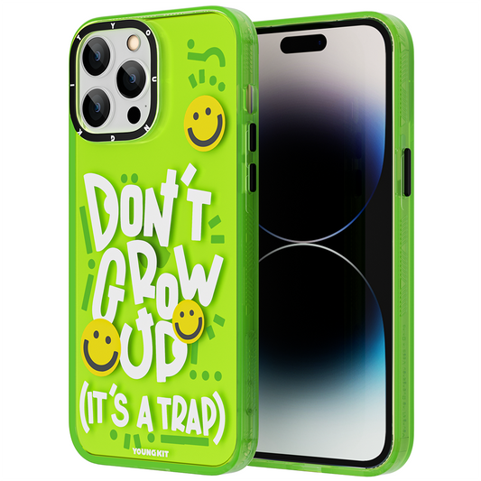 Apple iPhone 14 Pro Max Case Happy Mood Figure YoungKit Happy Mood Series Cover Green 