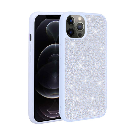 Apple iPhone 14 Pro Max Case Shiny Stone Design Zore Stone Cover Blue Light