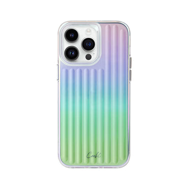 Apple iPhone 14 Pro Max Kılıf Parlayan Arka Yüzey Coehl Linear Kapak Mor